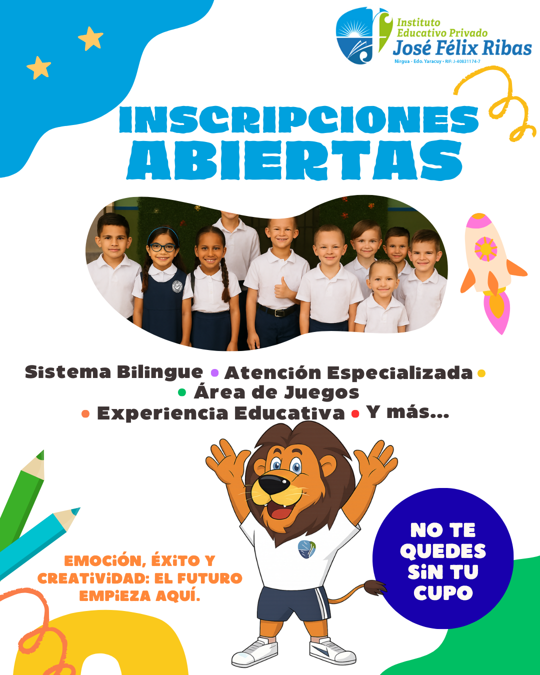 Inscripciones Abiertas año escolar 2025-2026